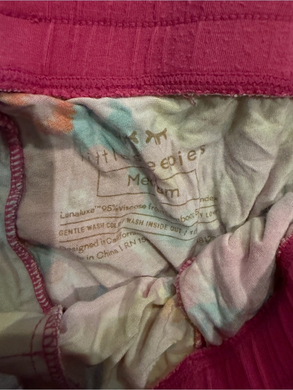 Little Sleepies Rainbow Blooms Bamboo Pajama Set Medium - Picture 5 of 7